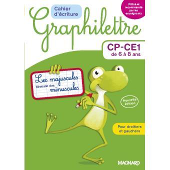 Graphilettre - Production d'écrits CP/CE1 Cahier d'écriture : les majuscules pour droitiers et gauch