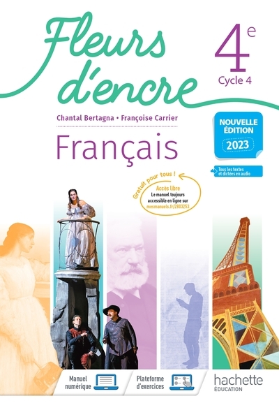 FLEURS D'ENCRE FRANCAIS 4E - LIVRE ELEVE - ED. 2023