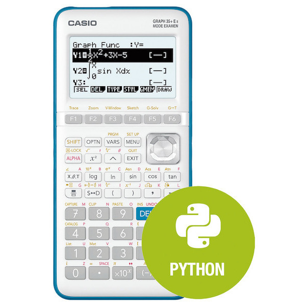 Calculatrice Graphique Casio GRAPH 35+E menu python intégré- Mode examen CASIO