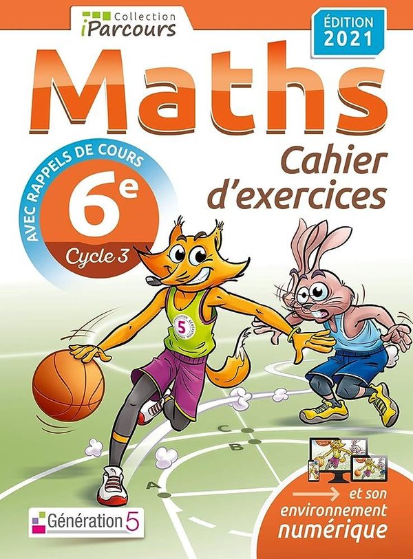 Maths 6e iParcours - Cahier d'exercices - Grand Format Edition 2021 Katia Hache, Sébastien Hache Dom